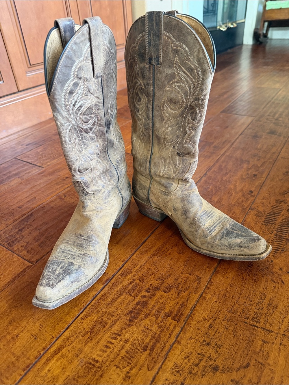 Shyanne Distressed Brown Tall Western Cowboy Boots